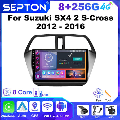 SEPTON Car Radio Stereo Audio for Suzuki SX4 2 S-Cross 2012 - 2016