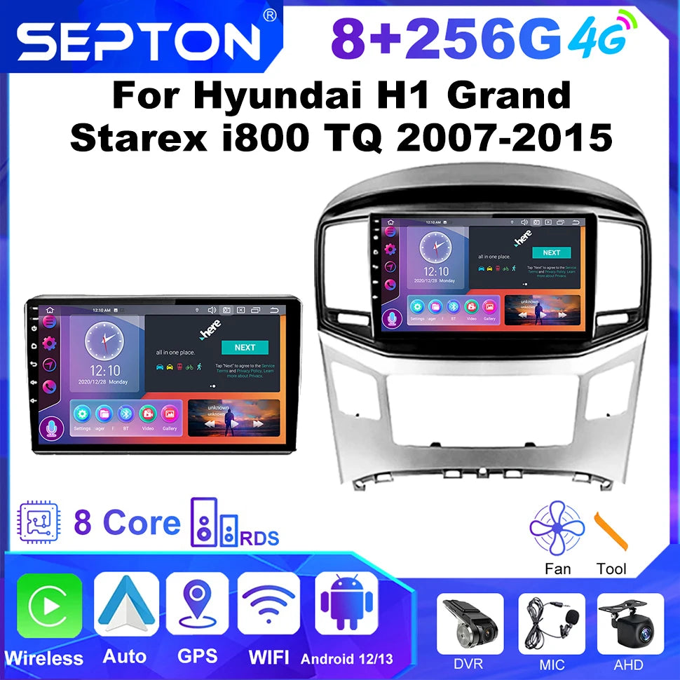 SEPTON Car Radio Stereo Audio for Hyundai H1 Grand Starex I800 TQ 2007-2015