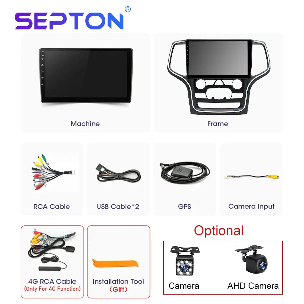 SEPTON Car Radio Stereo Audio for JEEP Grand Cherokee WK2 2014-2022