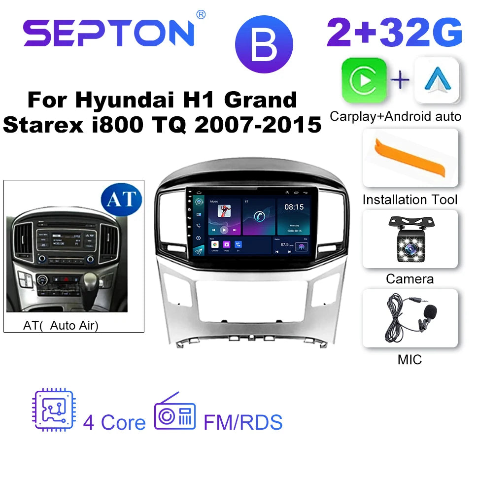 SEPTON Car Radio Stereo Audio for Hyundai H1 Grand Starex I800 TQ 2007-2015