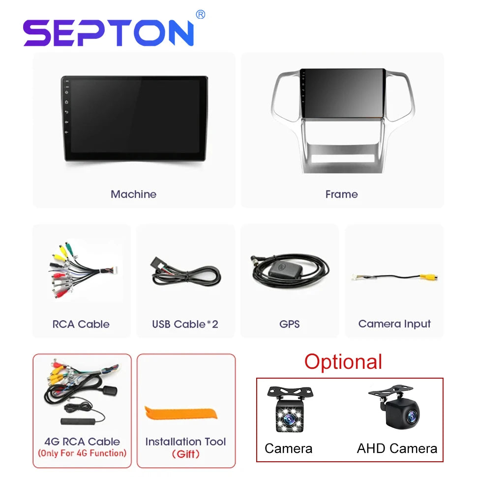 SEPTON Car Radio Stereo Audio for JEEP Grand Cherokee 2008-2013