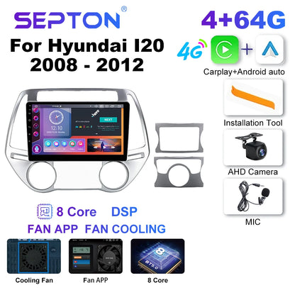 SEPTON Car Radio Stereo Audio for Hyundai I20 2008 - 2012