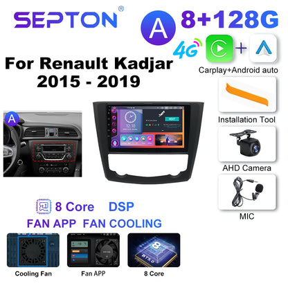 SEPTON Car Radio Stereo Audio for Renault Kadjar 2015 - 2019