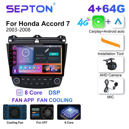 SEPTON Car Radio Stereo Audio for Honda Accord 7 2003-2008