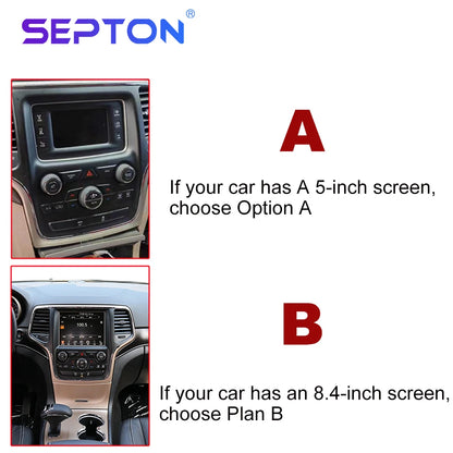 SEPTON Car Radio Stereo Audio for JEEP Grand Cherokee WK2 2014-2022