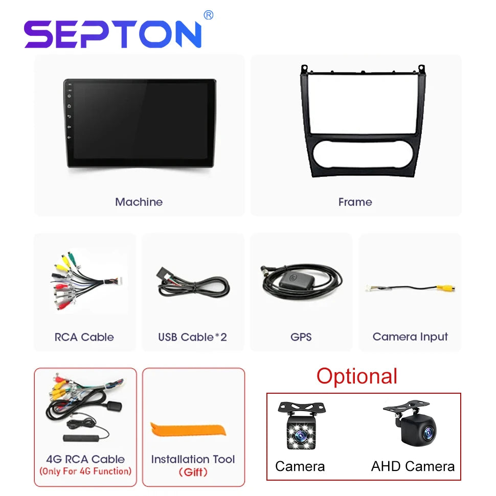 SEPTON Car Radio Stereo Audio for Mercedes Benz C Class W203 C200 C230 C240 C320 C350  2005-2009