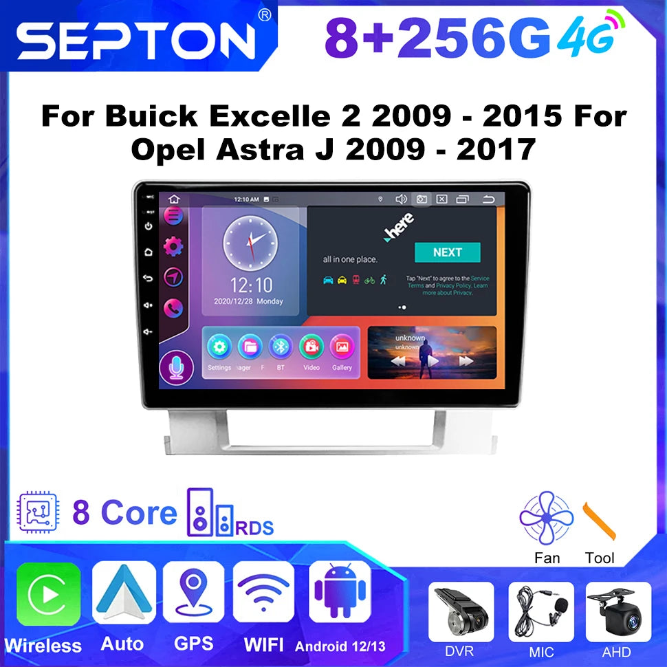 SEPTON Car Radio Stereo Audio for Buick Excelle 2 2009 - 2015 for Opel Astra J 2009 - 2017