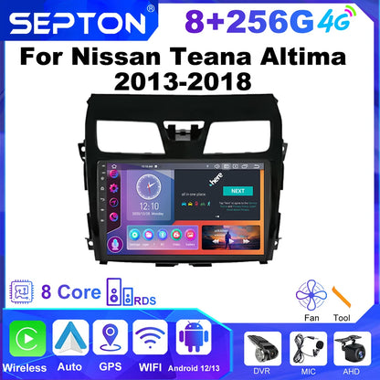 SEPTON Car Radio Stereo Audio for Nissan Teana Altima 2013-2018