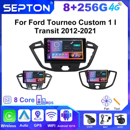 SEPTON Car Radio Stereo Audio for Ford Tourneo Custom 1 I Transit 2012-2021