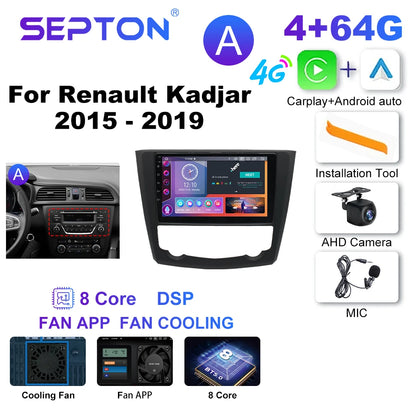 SEPTON Car Radio Stereo Audio for Renault Kadjar 2015 - 2019