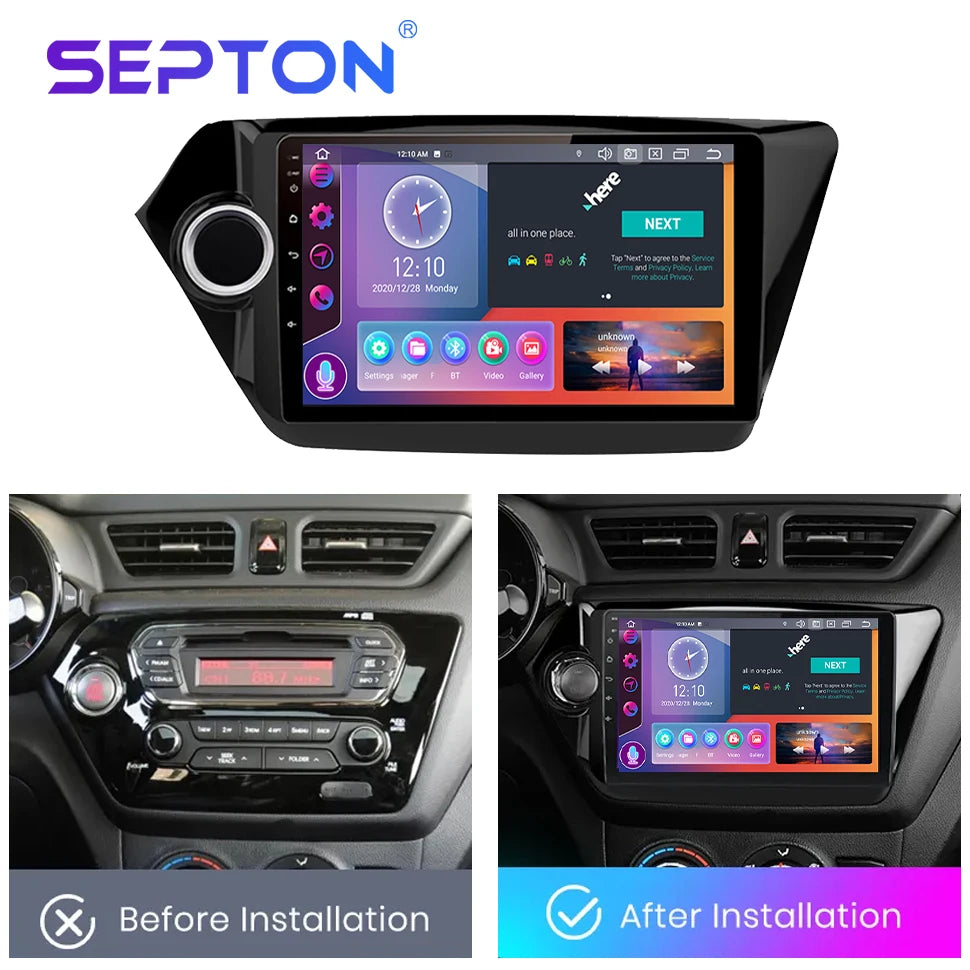 SEPTON Car Radio Stereo Audio for KIA RIO 3 2011 2012-2016