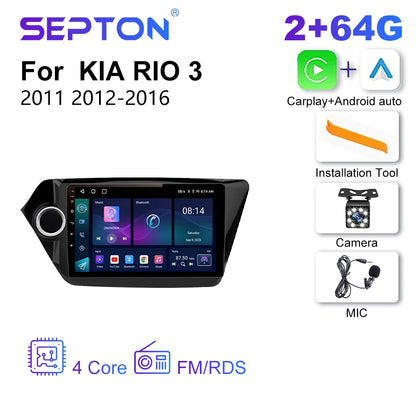 SEPTON Car Radio Stereo Audio for KIA RIO 3 2011 2012-2016