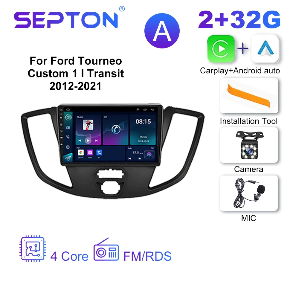 SEPTON Car Radio Stereo Audio for Ford Tourneo Custom 1 I Transit 2012-2021