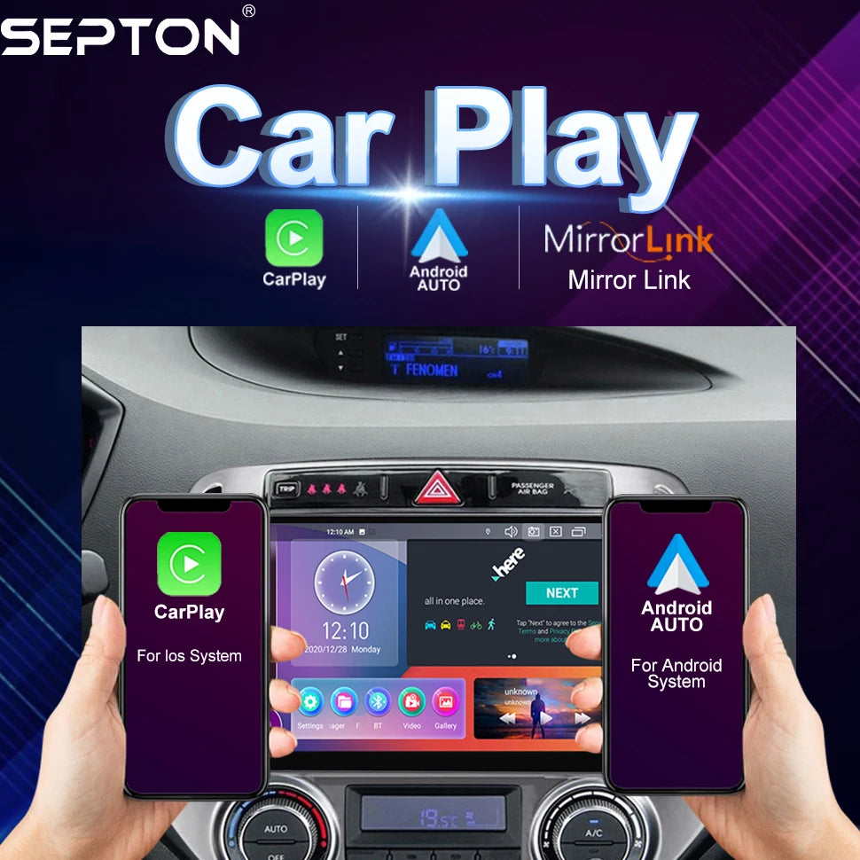 SEPTON Car Radio Stereo Audio for Hyundai I20 2008 - 2012