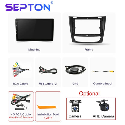 SEPTON Car Radio Stereo Audio for Mercedes Benz E-class E Class W211 E200 CLS 2002-2010