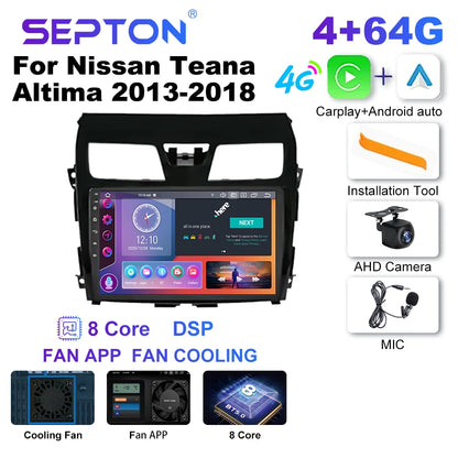 SEPTON Car Radio Stereo Audio for Nissan Teana Altima 2013-2018