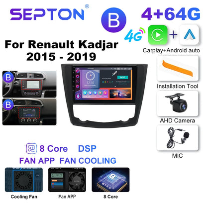 SEPTON Car Radio Stereo Audio for Renault Kadjar 2015 - 2019