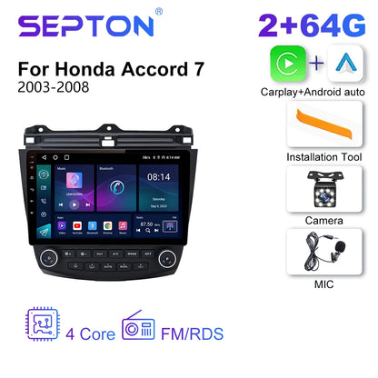 SEPTON Car Radio Stereo Audio for Honda Accord 7 2003-2008