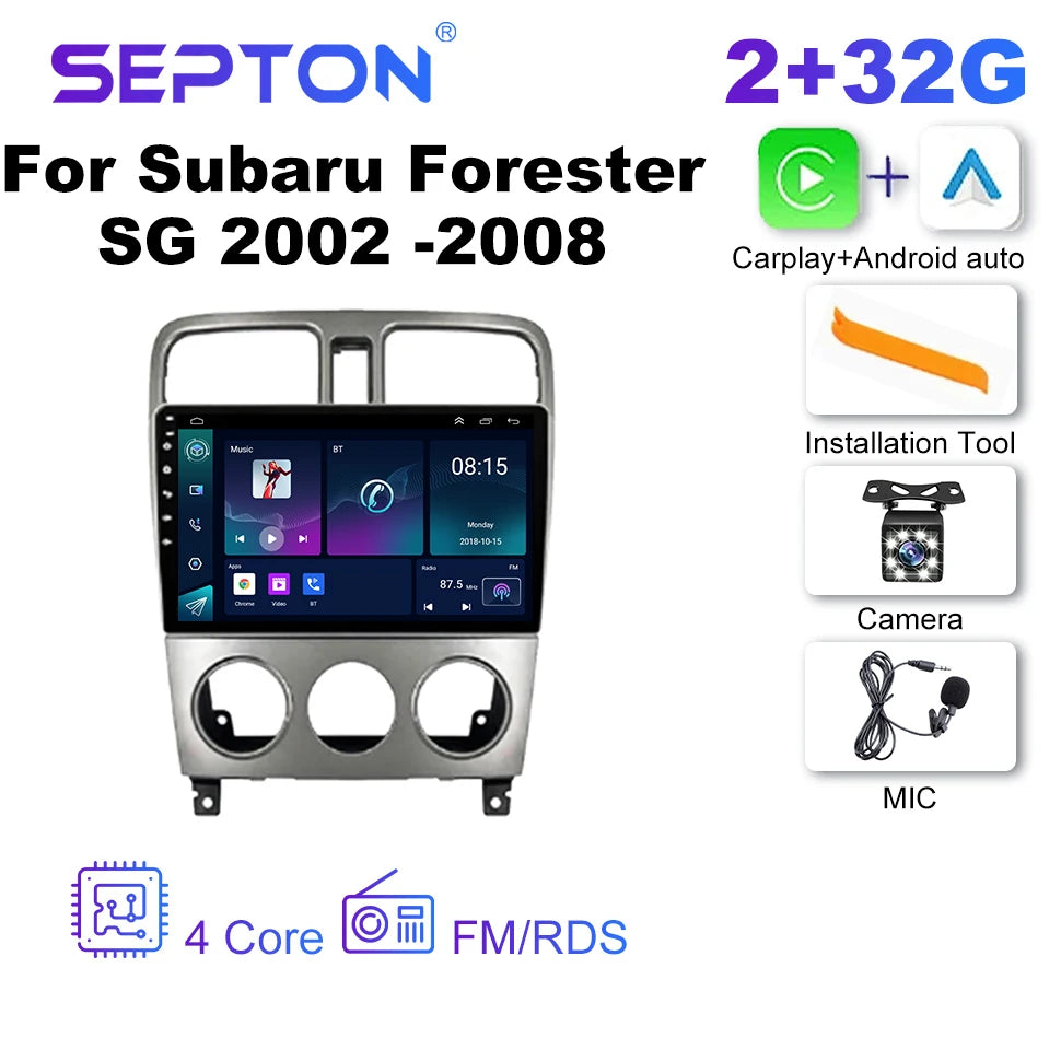 SEPTON Car Radio Stereo Audio for Subaru Forester SG 2002 -2008