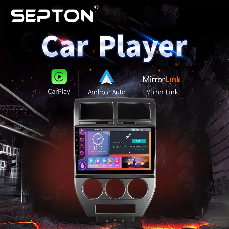 SEPTON Car Radio Stereo Audio for Jeep Compass 1 MK 2006 - 2010