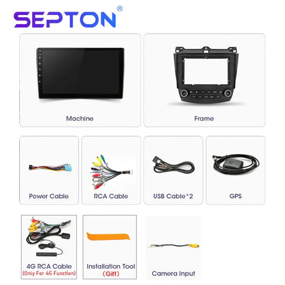 SEPTON Car Radio Stereo Audio for Honda Accord 7 2003-2008