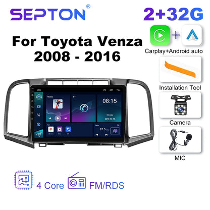 SEPTON Car Radio Stereo Audio for Toyota Venza 2008 - 2016