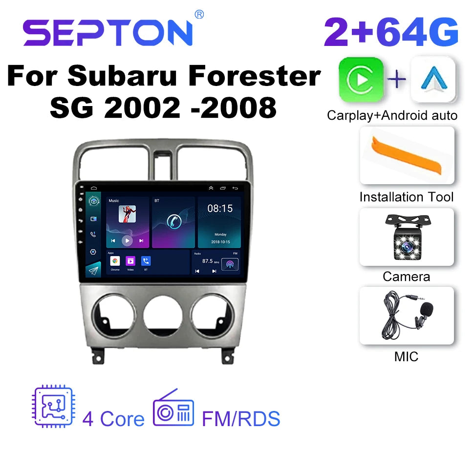 SEPTON Car Radio Stereo Audio for Subaru Forester SG 2002 -2008