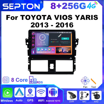 SEPTON Car Radio Stereo Audio for TOYOTA VIOS YARIS 2013 - 2016