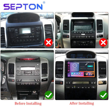 SEPTON Car Radio Stereo Audio for Toyota Land Cruiser Prado 120 3 III for Lexus GX470 GX 470 J120 2002 - 2009