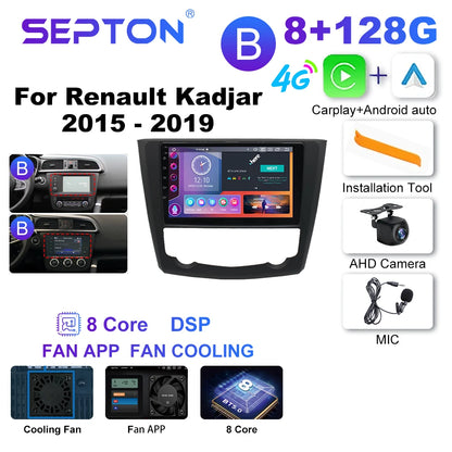 SEPTON Car Radio Stereo Audio for Renault Kadjar 2015 - 2019