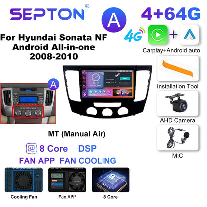 SEPTON Car Radio Stereo Audio for Hyundai Sonata NF Android All-in-one 2008-2010