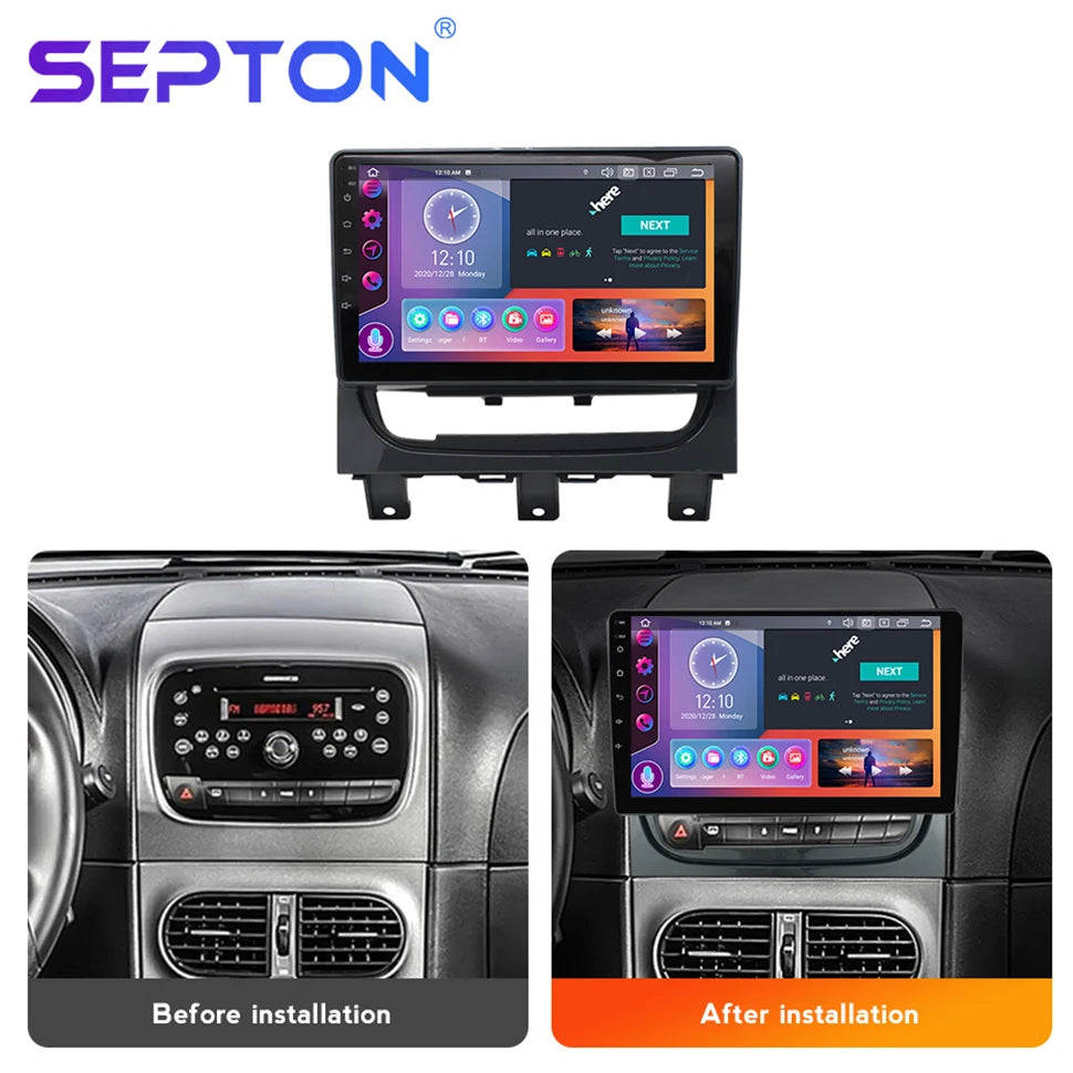 SEPTON Car Radio Stereo Audio for Fiat Strada Idea 2012-2016 Ram 700 Aventure