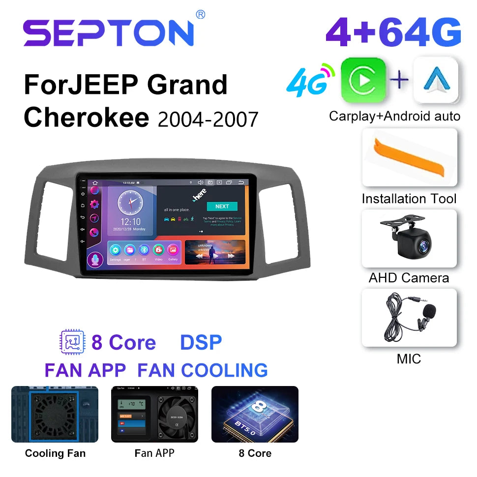 SEPTON Car Radio Stereo Audio for JEEP Grand Cherokee 2004-2007