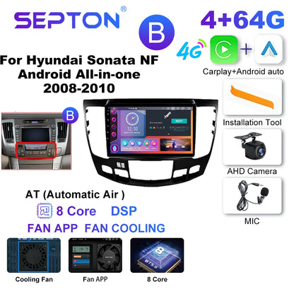 SEPTON Car Radio Stereo Audio for Hyundai Sonata NF Android All-in-one 2008-2010