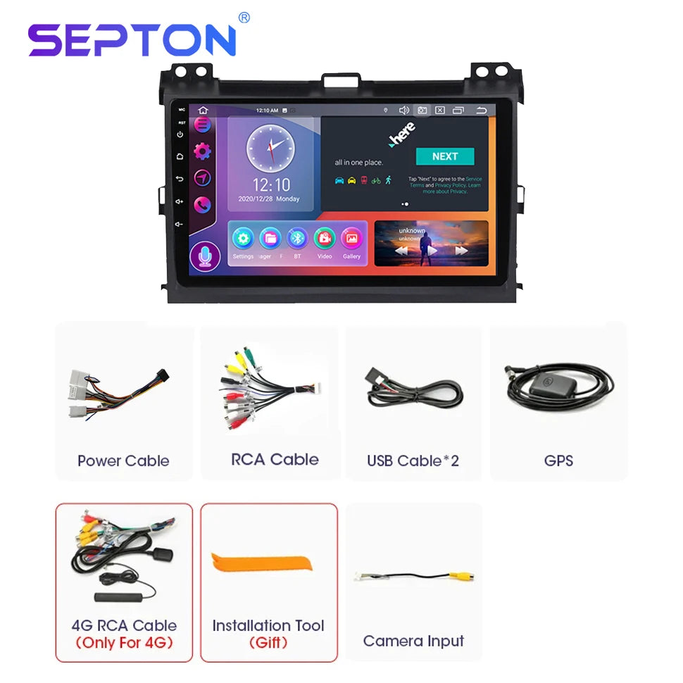 SEPTON Car Radio Stereo Audio for Toyota Land Cruiser Prado 120 3 III for Lexus GX470 GX 470 J120 2002 - 2009