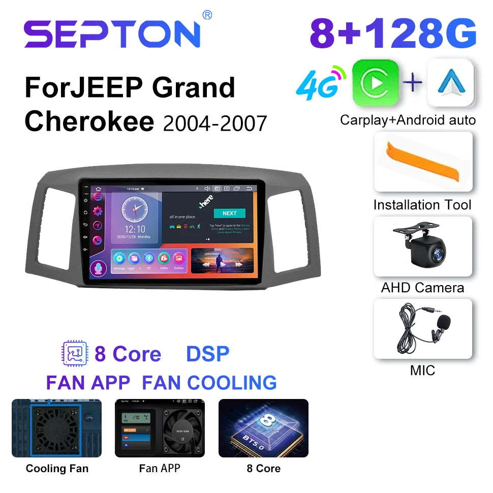 SEPTON Car Radio Stereo Audio for JEEP Grand Cherokee 2004-2007