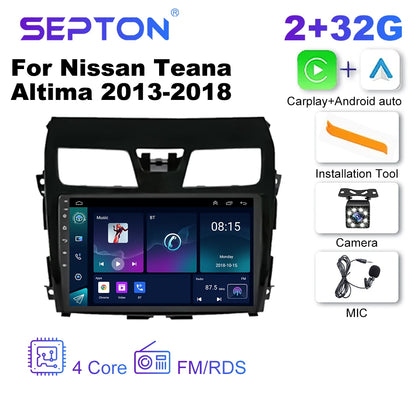 SEPTON Car Radio Stereo Audio for Nissan Teana Altima 2013-2018