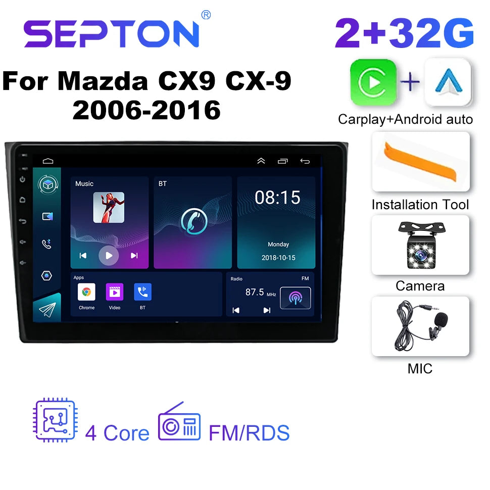 SEPTON Car Radio Stereo Audio for Mazda CX9 CX-9 2006-2016