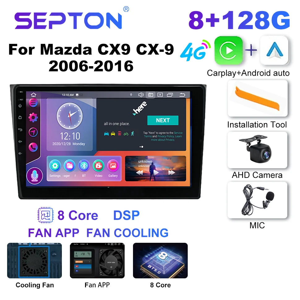 SEPTON Car Radio Stereo Audio for Mazda CX9 CX-9 2006-2016