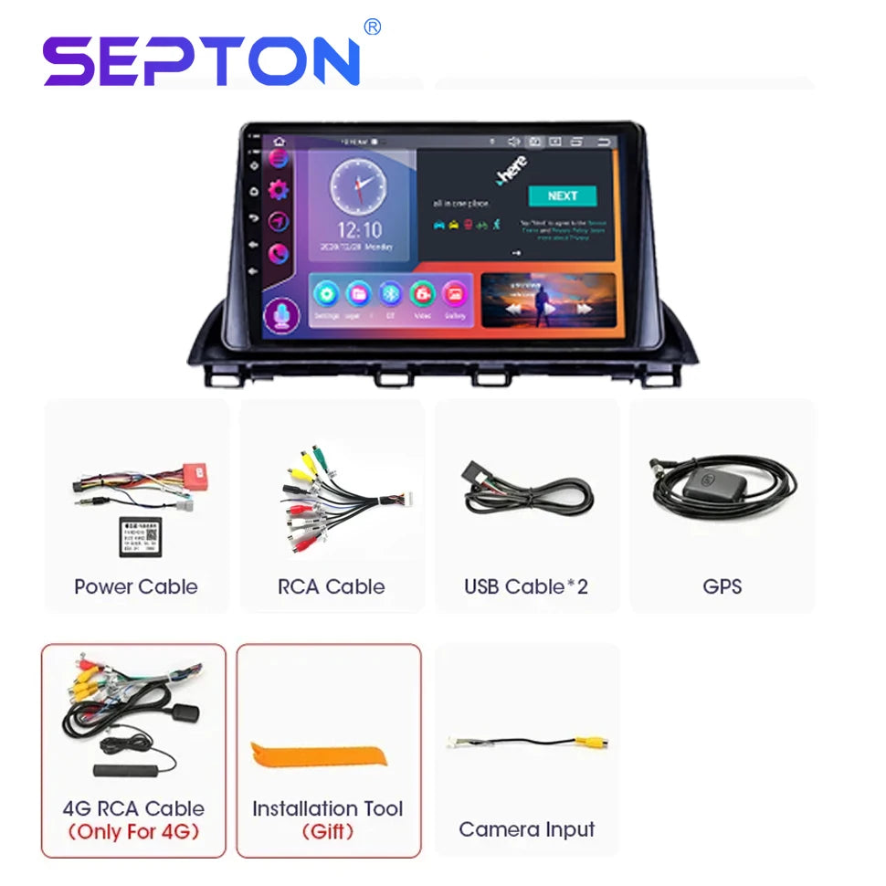 SEPTON Car Radio Stereo Audio for Mazda 3 Axela 2014 - 2019