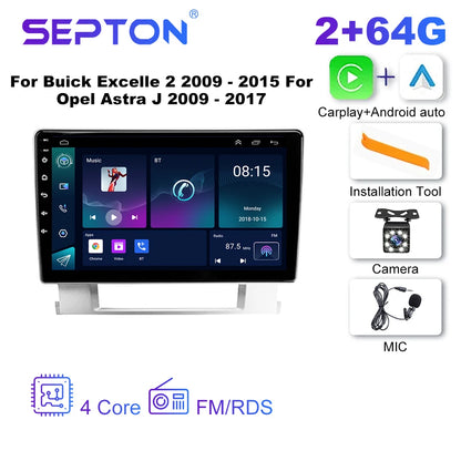 SEPTON Car Radio Stereo Audio for Buick Excelle 2 2009 - 2015 for Opel Astra J 2009 - 2017