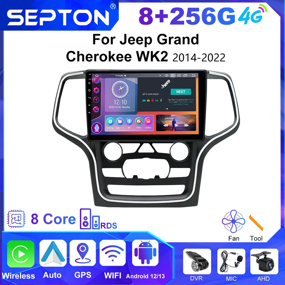 SEPTON Car Radio Stereo Audio for JEEP Grand Cherokee WK2 2014-2022