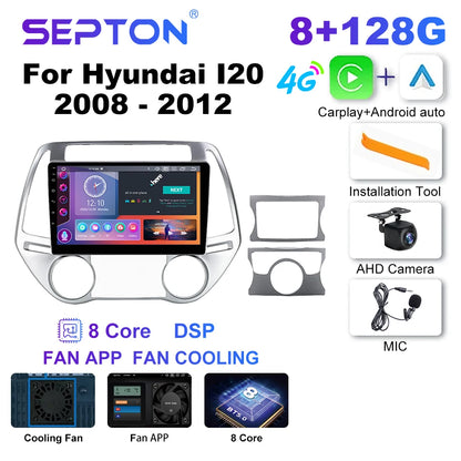 SEPTON Car Radio Stereo Audio for Hyundai I20 2008 - 2012