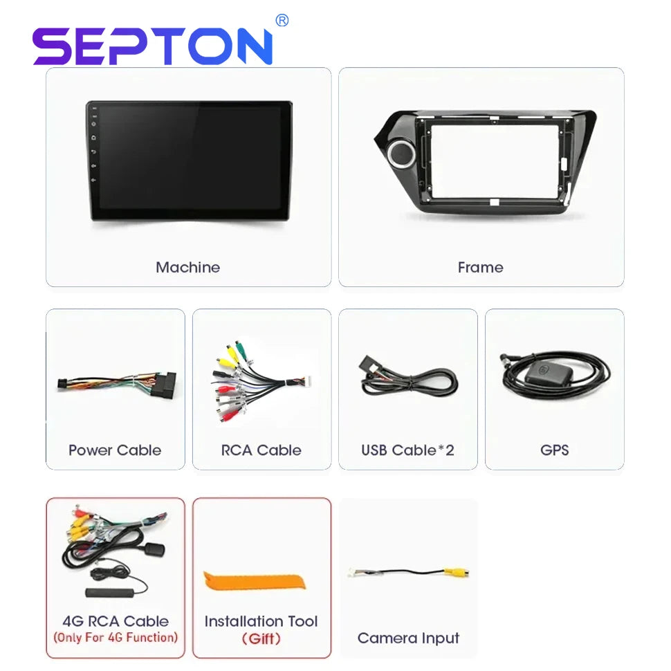 SEPTON Car Radio Stereo Audio for KIA RIO 3 2011 2012-2016