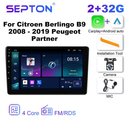 SEPTON Car Radio Stereo Audio for Citroen Berlingo B9 2008 - 2019